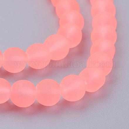 Chapelets de perles en verre transparent GLAA-S031-6mm-28-1