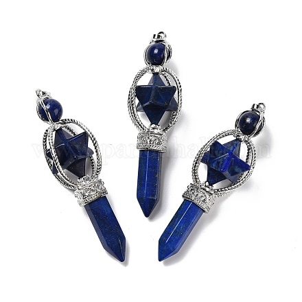 Gros pendentifs en lapis lazuli naturel G-I322-07P-02-1
