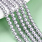 Baking Paint Pearlized Glass Pearl Bead Strands, Round, Lavender, 4mm, Hole: 0.6mm, about 103~104pcs/strand, 15.75~15.94 inch(40~40.5cm)