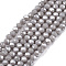 Electroplate Glass Beads Strands, Pearl Luster Plated, Faceted, Rondelle, Dark Gray, 2.3~2.7x2mm, Hole: 0.4mm, about 135~140pcs/strand, 26~27cm