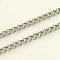 Tarnish Resistant 304 Stainless Steel Curb Chains, with Spool, Unwelded, Stainless Steel Color, 4x3x0.8mm, about 328.08 Feet(100m)/roll