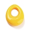 Opaque Resin Pendants, Hollow Teardrop Charms, Yellow, 30x23.5x10mm, Hole: 12.5x10mm