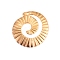 Stainless Steel Pendants, Real 18K Gold Plated, Shell Shape, 22x22mm