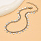 Bohemian Style Alloy Coin Tassel Twisted Chain Anklets, Platinum, 8-1/4 inch(210mm)