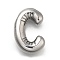 304 Stainless Steel Pendants, Letter Charm, Anti-Tarnish, Letter C, 21x13.5x5.5mm, Hole: 3.4x2mm