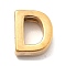 Ion Plating(IP) 304 Stainless Steel Charms, Letter Charm, Real 18K Gold Plated, Letter D, 9.5x8x3mm, Hole: 1.6mm
