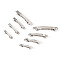 100Pcs 4 Style Iron Hair Barrette Findings, French Hair Clip Findings, Platinum, 39~78x5.5~9mm, 25pcs/style