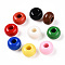 Opaque Acrylic Beads, Flat Round, Mixed Color, 15.7x10mm, Hole: 5.9mm