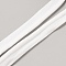 Flat Polyester Elastic Lip Trim Cord, Webbing Garment Sewing Accessories, White, 10mm, about 10 Yards/Skein