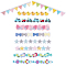 PH PandaHall 10pcs Iron on Patches, 10 Styles Embroidery Clothing Patches Strip Applique Patches Colorful Decorative Repair Patches for Shoes Hat Clothing Jackets Jeans Shirts Bag DIY Crafts