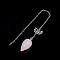 Natural Rose Quartz Pointed Dowsing Pendulums, Terdrop, 210mm