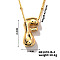 Simple and Stylish Brass Letter Pendant Satellite Chain Necklaces for Women Men, Golden, Letter F, 16.14 inch(41cm)
