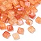 Opaque Acrylic Beads, Square, Faceted, Coral, 15.5x15.5x7.5mm, Hole: 1.4mm, about 327~454pcs/500g.