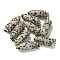 Natural Dalmatian Jasper Pointed Pendants, Bullet Shaped Charms with 201 Stainless Steel Snap on Bails, Stainless Steel Color, 29.5x10mm, Hole: 4x7mm