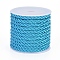 Polyester Cord, Twisted Cord, Deep Sky Blue, 5mm, about 4.37 yards(4m)/roll