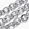 Handmade Alloy Chains, Unwelded, Antique Silver, Nickel Free, link: about 18-24mm wide, 19-24mm long, about 35 inch/strand