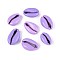 Baking Painted Cowrie Shell Beads, No Hole/Undrilled, Medium Purple, 14.5~22x9~15.5x6~9.5mm