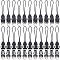 100pcs Plastic Cord Mobile Straps with Detachable Buckle, Black, 7.1x1.3cm