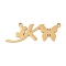304 Stainless Steel Pendants, Letter & Butterfly Charms, Letter K, 11.5x31x0.9mm, Hole: 1.2mm