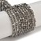 Electroplate Glass Beads Strands, Pearl Luster Plated, Faceted, Star, Dark Khaki, 3x4x4mm, Hole: 1mm, about 98pcs/strand, 12.60''(32cm)