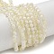 Crackle Glass Beads, Rondelle, PapayaWhip, 4.5mm, Hole: 0.7mm