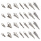 70Pcs 7 Style 304 & 201 Stainless Steel Pendants, Spike/Cone Charm, Stainless Steel Color, 6.5~18x2~7mm, Hole: 1~2mm, 10pcs/style