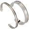 SUNNYCLUE 1 Box 2Pcs Stainless Steel Bangle Bracelet Blanks C-Shaped Cuff Bangles Oval Grooved Inlay Bracelets Base 5x6cm Women Open Bracelet Blanks for Jewelry Making Kits DIY Inlaied Bracelets