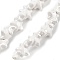 Handmade Porcelain Beads, Starfish Ceramic Beads, Snow, 12x10.5x6mm, Hole: 2mm, about 40pcs/strand, 11.61''(29.5cm)