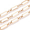 Iron Oval Link Chains, Unwelded, with Spool, Light Gold, 15x5x1mm, about 32.81 Feet(10m)/Roll
