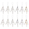 Alloy & Acrylic Mobile Straps, Star & Moon, Mixed Color, 13.4cm, 12pcs/set