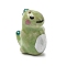 Handmade Porcelain Beads, Dinosaur, Famille Rose Porcelain, Dark Sea Green, 21.5x13.5x20.5mm, Hole: 1.6mm