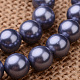 Polished Round Grade A Shell Pearl Bead Strands BSHE-M027-6mm-M-2