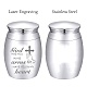 CREATCABIN Small Urns for Ashes Mini Cremation Urns Ashes Keepsake Memorial Stainless Metal Funeral Urn Cross Burial for Pet Human Dog Cat 1.57x1.18 Inch-God Has You In His Arms I Have You In My Heart AJEW-CN0001-88A-3