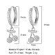 Boucles d'oreilles créoles en forme de cerise EJEW-OY001-13P-2