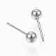 201 Stainless Steel Ball Stud Earrings STAS-H413-02P-A-2