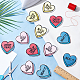 16 pièces 4 couleurs coeur tissu de broderie informatisé fer sur patchs DIY-FG0004-41-4