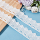 GORGECRAFT 7.5 Yards White Cotton Lace Trim Hollow Embroidery Eyelet Cotton Lace Fabric Trimming Triangle With Flower Garment Accessories For Sewing Crafts Diy Bridal Dress Blankets Wedding Decoration OCOR-GF0002-25-5