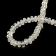 Brins de perles de cristal de quartz naturel rondelle G-Q446-22-2