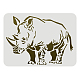 FINGERINSPIRE Rhino Stencil Stencil 29.7x21cm Plastic Rhino Painting Stencil Reusable Animals Stencils Rhino Pattern Stencils for Painting on Wood DIY-WH0202-302-1
