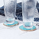 樹脂模造 a cup cup cupカップマット  ディープスカイブルー  98mm AJEW-WH0176-17-4