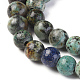 Fil de perles turquoise (jaspe) africain naturel G-K287-12-8mm-1-3