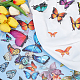 OLYCRAFT 5 Sheets/About 55Pcs 5 Style Butterfly Heat Transfer Decals Colorful Butterfly Iron on Patches PET Heat Transfer Film for DIY T-Shirt Jeans Pillow Clothing Decoration Garments Accessories DIY-OC0010-01-4