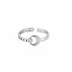 304 anello per polsino aperto da donna in acciaio inossidabile RJEW-S405-235P-1