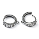 Brass Micro Pave Clear Cubic Zirconia Stud Earring Findings ZIRC-L097-024B-2