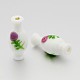 Handmade Lampwork 3D Vase with Flower Beads LAMP-L050-01-1