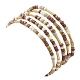 Set di braccialetti elastici con perline di semi di vetro da 5 pezzo BJEW-JB09576-5