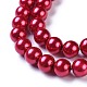 Hebras redondas de perlas de vidrio teñido ecológico HY-A002-8mm-RB084-3