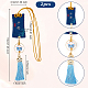 OLYCRAFT 2pcs Lucky Cat Blessing Bag Pendant Japanese Omamori Charms Brocade Blessing Bag with Tassel Japanese Maneki Neko Cat Charms Lucky Blessing Bag for Blessing Health Career Love Money HJEW-OC0001-07-2