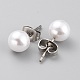 Boucles d'oreilles boule en acrylique imitation perle STAS-Z035-05E-01-2