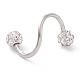 304 Stainless Steel Micro Pave Clear Cubic Zirconia Cartilage Earrings EJEW-P188-01P-2